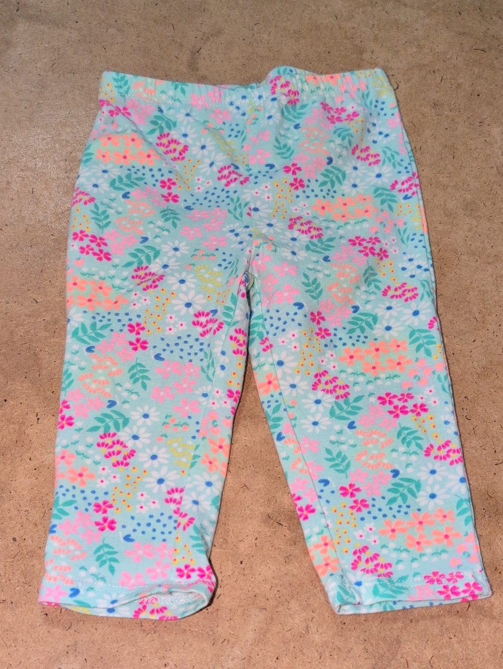 ❤️‍🔥10/$10❤️‍🔥 GUC Baby Girl's Small Wonders Cotton Floral Leggings Size 6-9M